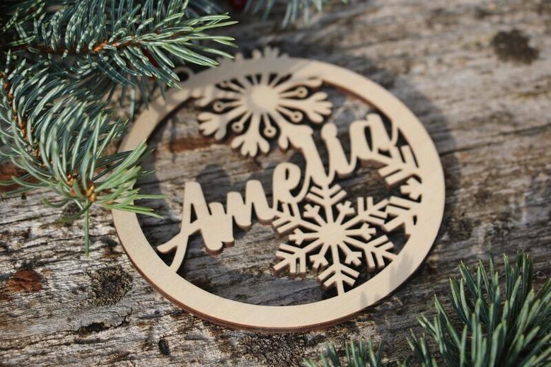 Wooden Christmas Ornaments – Personalized Custom Baubles For Holiday DéCor With Engraved Names Gift