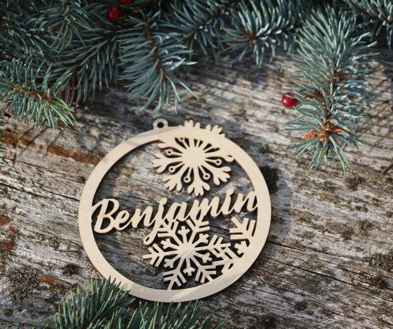 Wooden Christmas Ornaments – Personalized Custom Baubles For Holiday DéCor With Engraved Names Gift