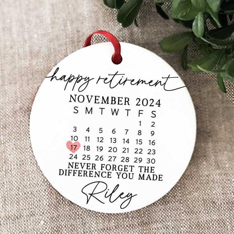 Touching Retirement Ornament Gift For Men And Women - 2024 Christmas Coworker Appreciation Keepsake