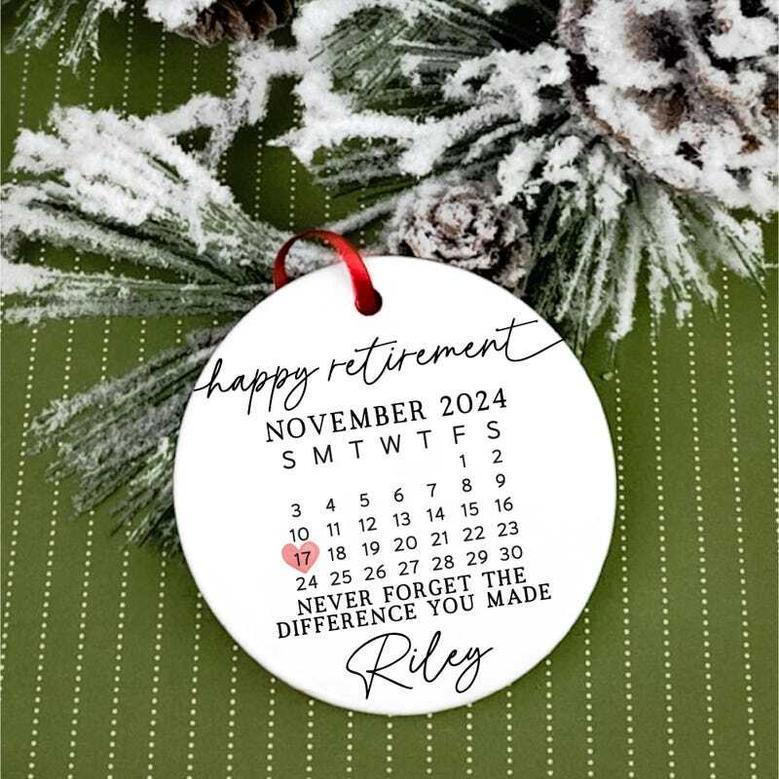 Touching Retirement Ornament Gift For Men And Women - 2024 Christmas Coworker Appreciation Keepsake