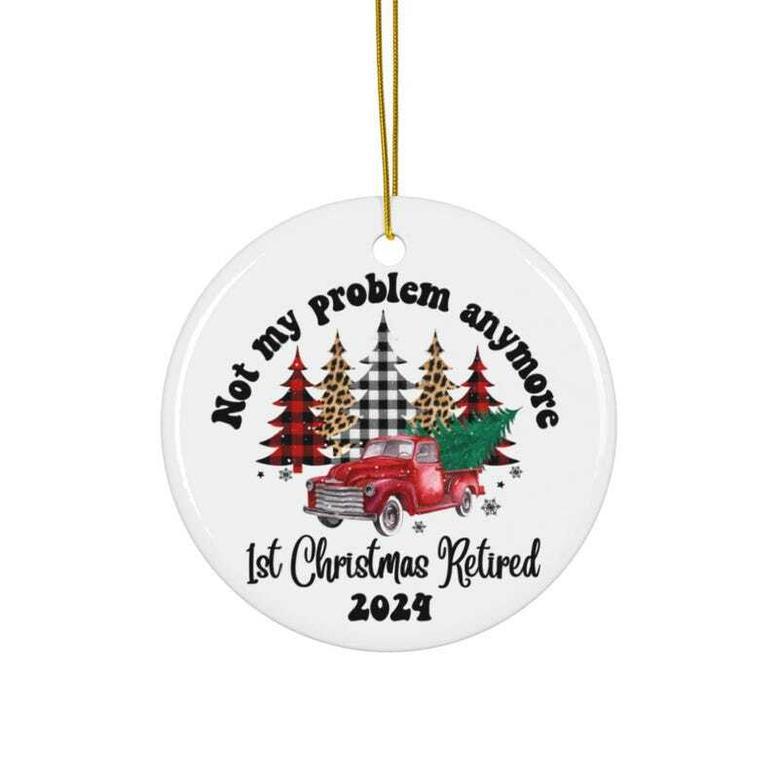 Personalized Retirement Ornament 2024 - First Christmas For Retired, Thoughtful Holiday Gift Idea