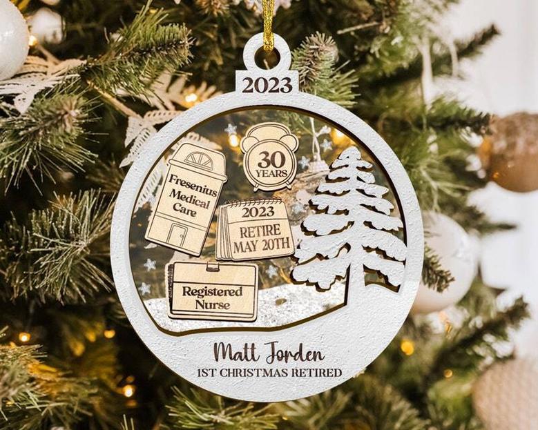 2025 Retirement Shake Ornament - Thoughtful Farewell Gift For Boss's 1st Christmas