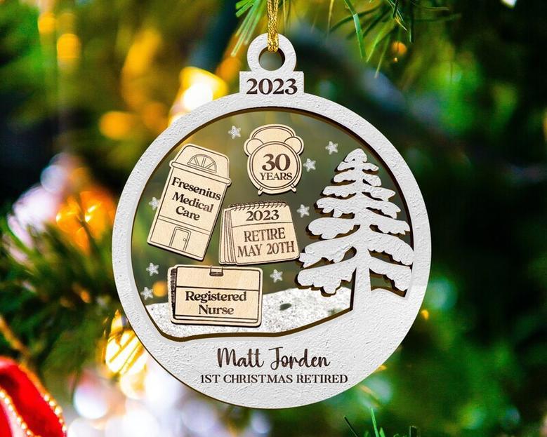 2025 Retirement Shake Ornament - Thoughtful Farewell Gift For Boss's 1st Christmas