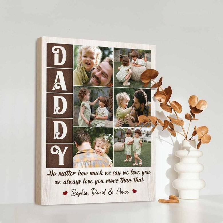 Personalized Best Dad Ever Canvas For Dad's Birthday - Thoughtful Gift From Daughter Or Son For Christmas