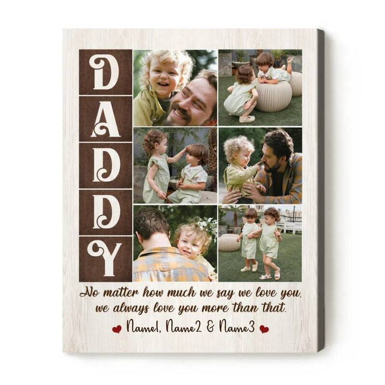 Personalized Best Dad Ever Canvas For Dad's Birthday - Thoughtful Gift From Daughter Or Son For Christmas