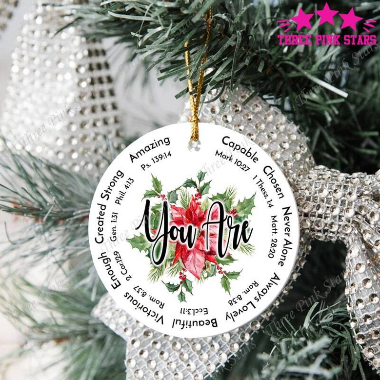 Personalized Christian Family Art Ornament For Religious Christmas Decor Gift