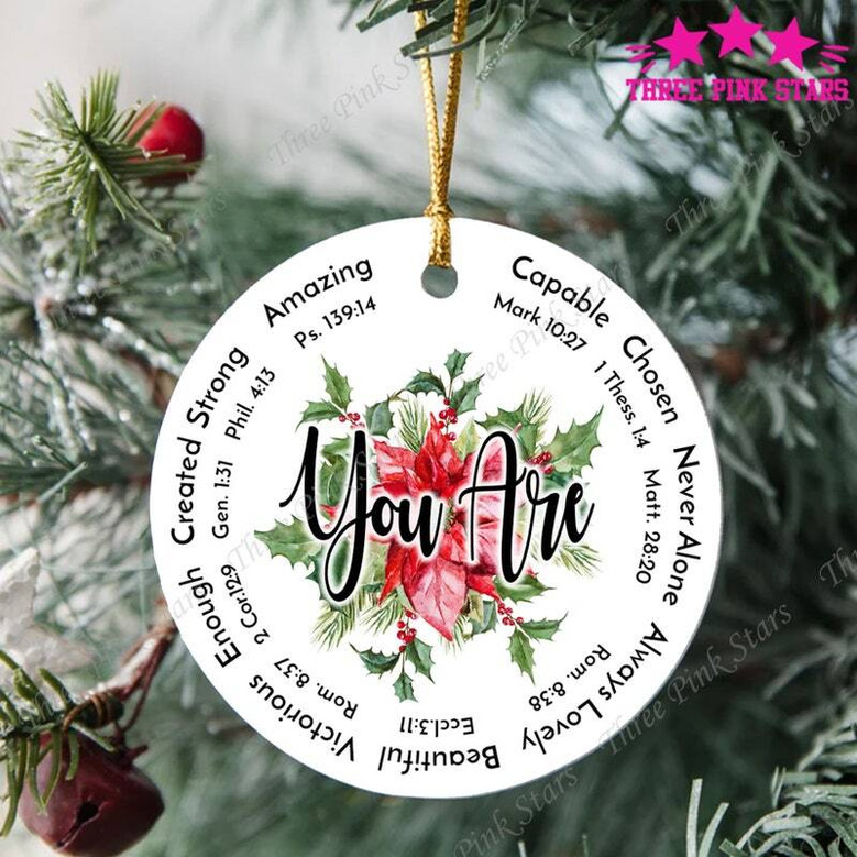 Personalized Christian Family Art Ornament For Religious Christmas Decor Gift