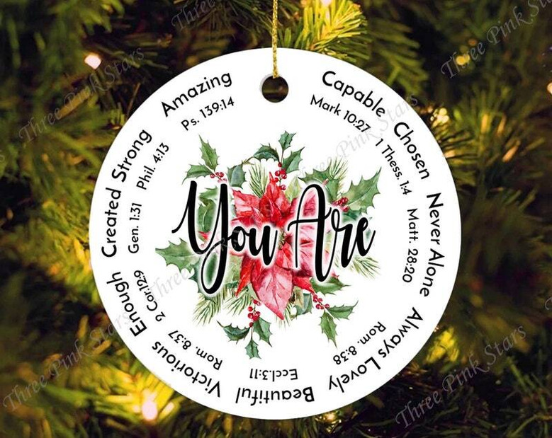 Personalized Christian Family Art Ornament For Religious Christmas Decor Gift