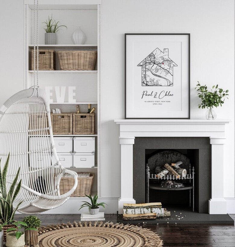 Thoughtful Housewarming Canvas With Custom Watercolor Home - Ideal New Home Or Christmas Gift
