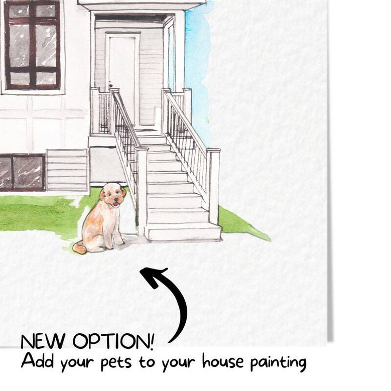 Personalized Watercolor House Painting Canvas - Ideal Housewarming Gift For New Homeowners Or Realtor Closing Present