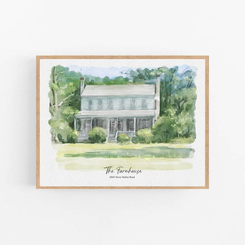 Personalized Housewarming Canvas From Photo For New Homeowners And Wedding Venue Gift