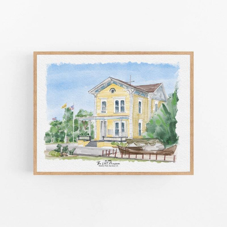 Personalized Housewarming Canvas From Photo For New Homeowners And Wedding Venue Gift