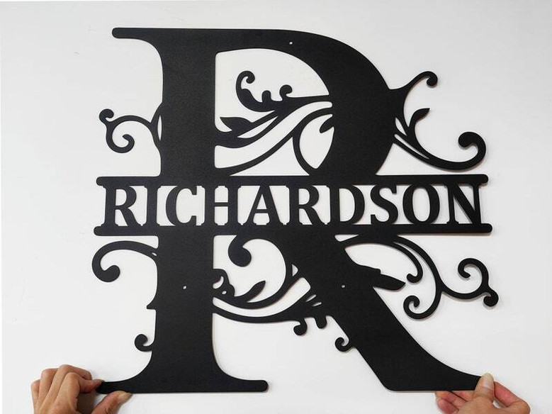 Family Name Metal Sign For Housewarming Personalized Monogram Decor Perfect For Living Room