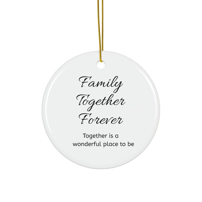 Personalized "Family Is Forever" Ornament - Heartfelt Holiday Gift