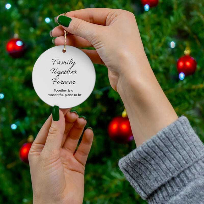 Personalized "Family Is Forever" Ornament - Heartfelt Holiday Gift