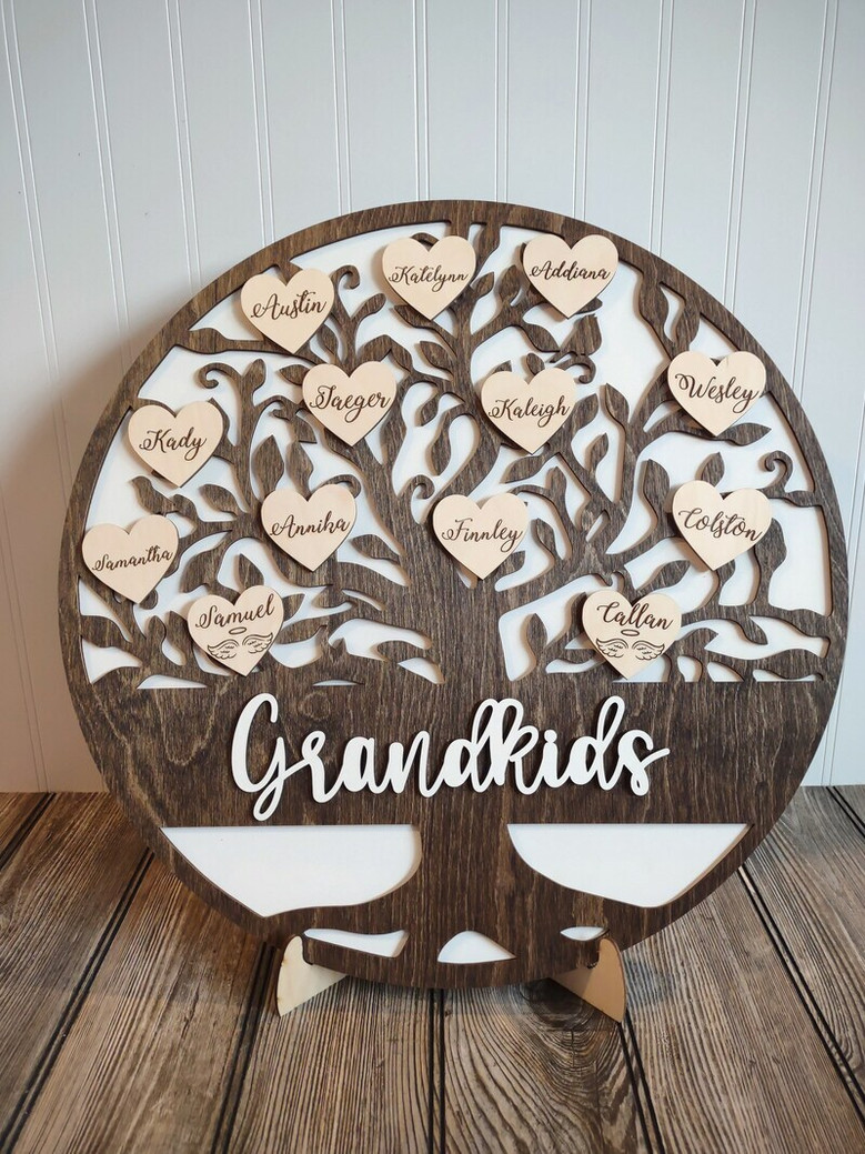 Thoughtful Family Like Branches Sign For Grandma - Personalized Wood Decor For Christmas And Anniversary Gift
