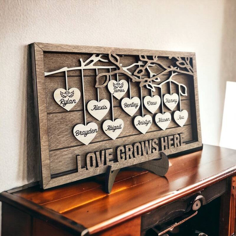 Thoughtful Family Like Branches Wood Sign Personalized Mother's Day Keepsake Gift For Living Room