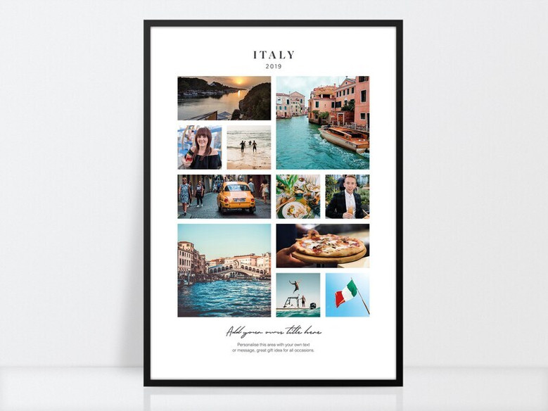 Thoughtful Family Travel Canvas For Parents' Anniversary - Personalized Holiday Photo Collage Decor For Living Room