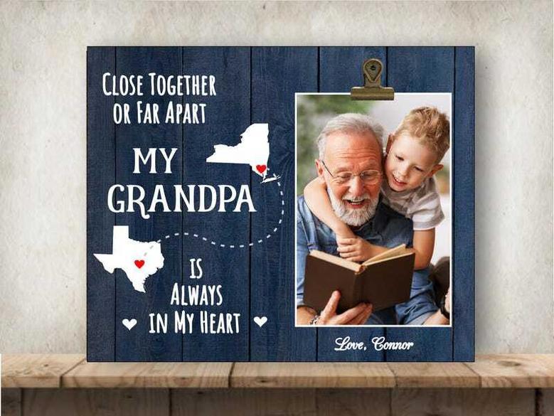 Thoughtful Grandpa Memorial Art Canvas - Personalized Father's Day Gift For Grandfather's Memory