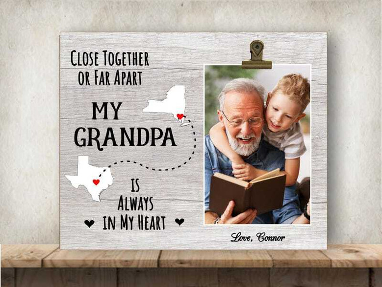 Thoughtful Grandpa Memorial Art Canvas - Personalized Father's Day Gift For Grandfather's Memory