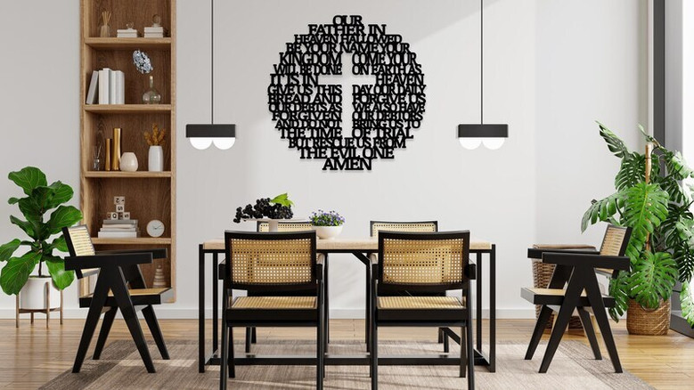 Personalized Holy Family Metal Sign For Christmas - Modern Christian Wall Art For Living Room