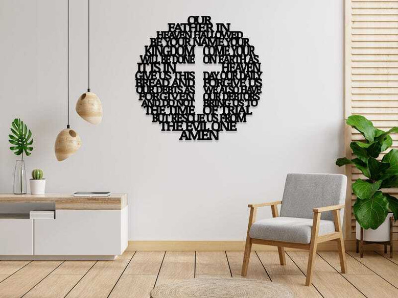 Personalized Holy Family Metal Sign For Christmas - Modern Christian Wall Art For Living Room