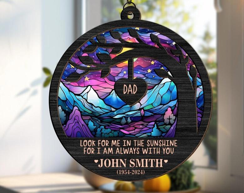 Heartfelt In Memory Of Dad Suncatcher For Father Heaven Memorial