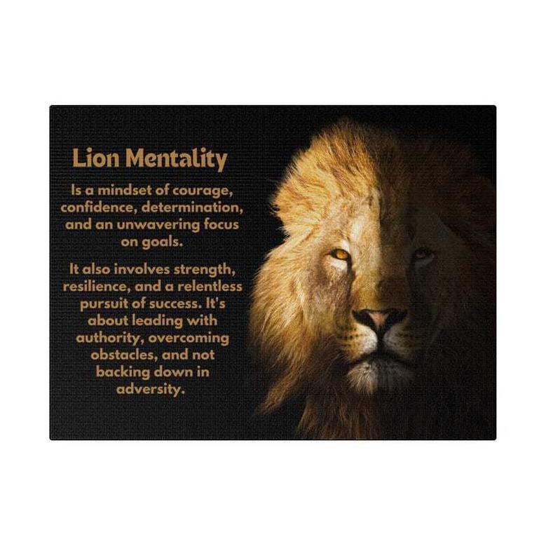 Inspirational Lion Dad Canvas Art For Living Room Inspirational Quote Motivational Gift For Men