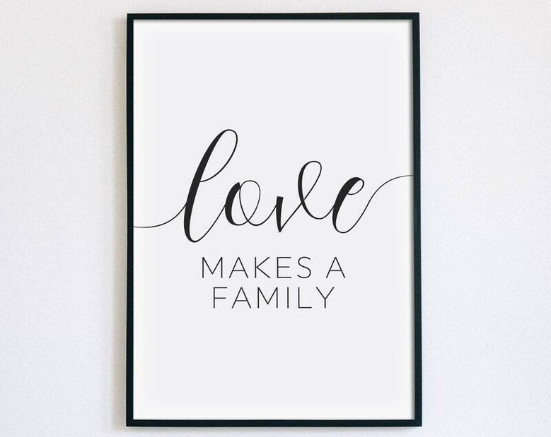 Touching Love Makes A Family Canvas For Living Room Inspirational Housewarming Gift