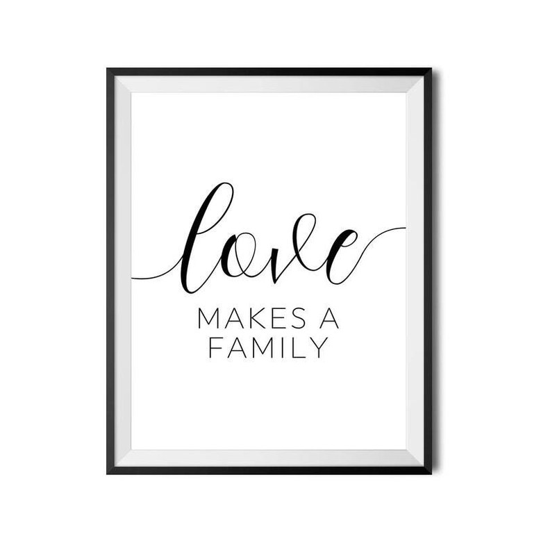 Touching Love Makes A Family Canvas For Living Room Inspirational Housewarming Gift