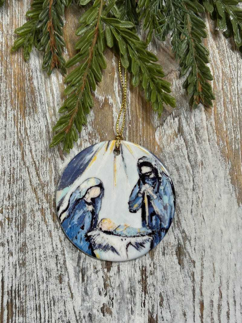 Meaningful Christian Ornament Featuring Mary, Joseph, and Jesus