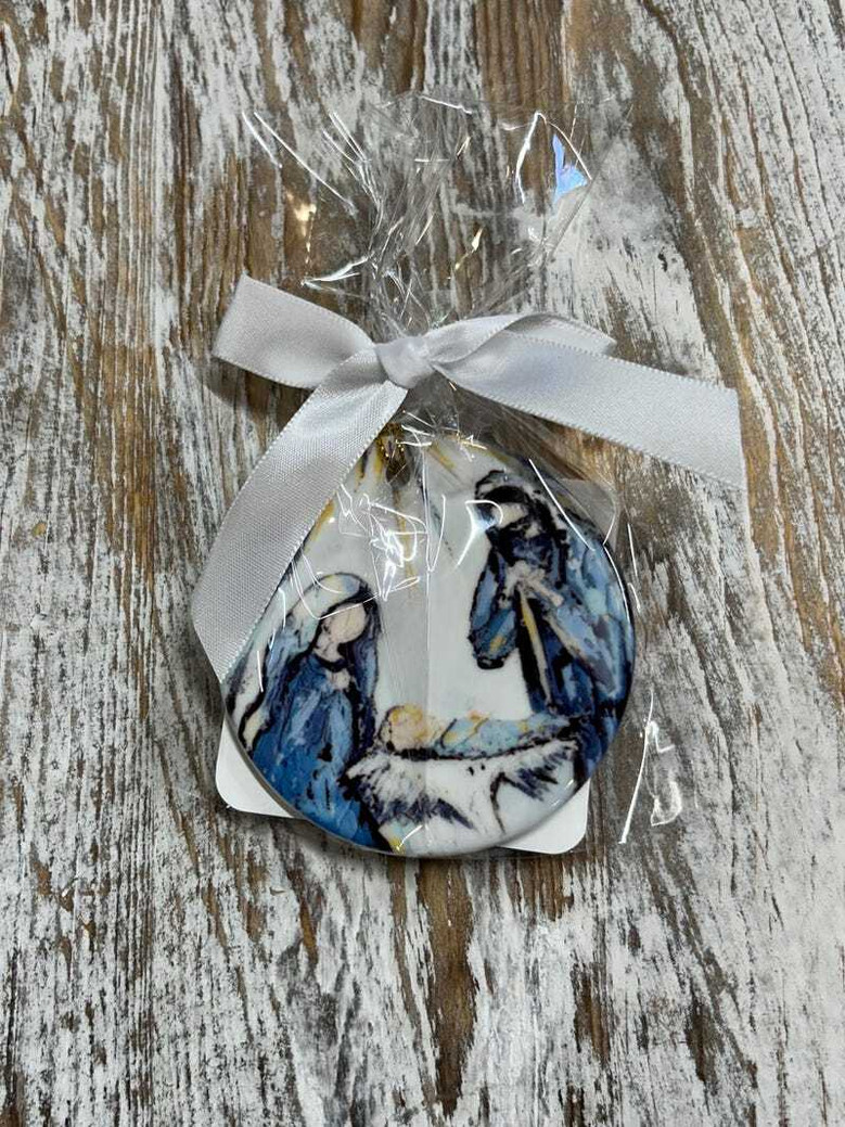 Meaningful Christian Ornament Featuring Mary, Joseph, and Jesus