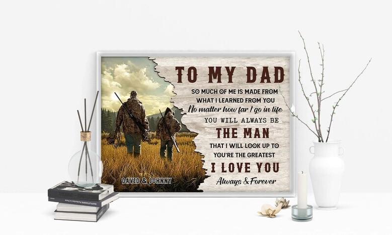 Personalized Hunting Canvas Dad Memorial From Son - Father's Day Gift