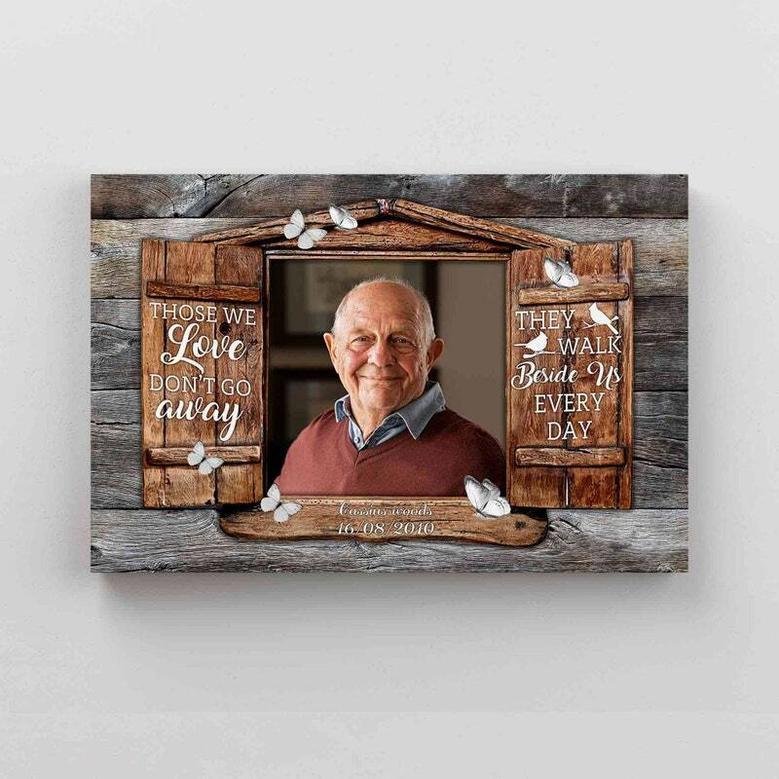 Thoughtful Dad Memorial Canvas For Bereavement - Custom Photo Heaven Art