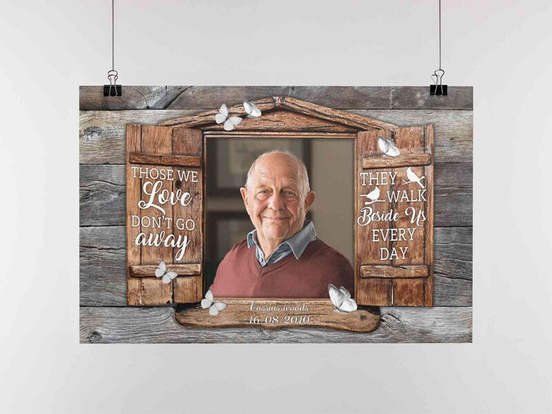 Thoughtful Dad Memorial Canvas For Bereavement - Custom Photo Heaven Art