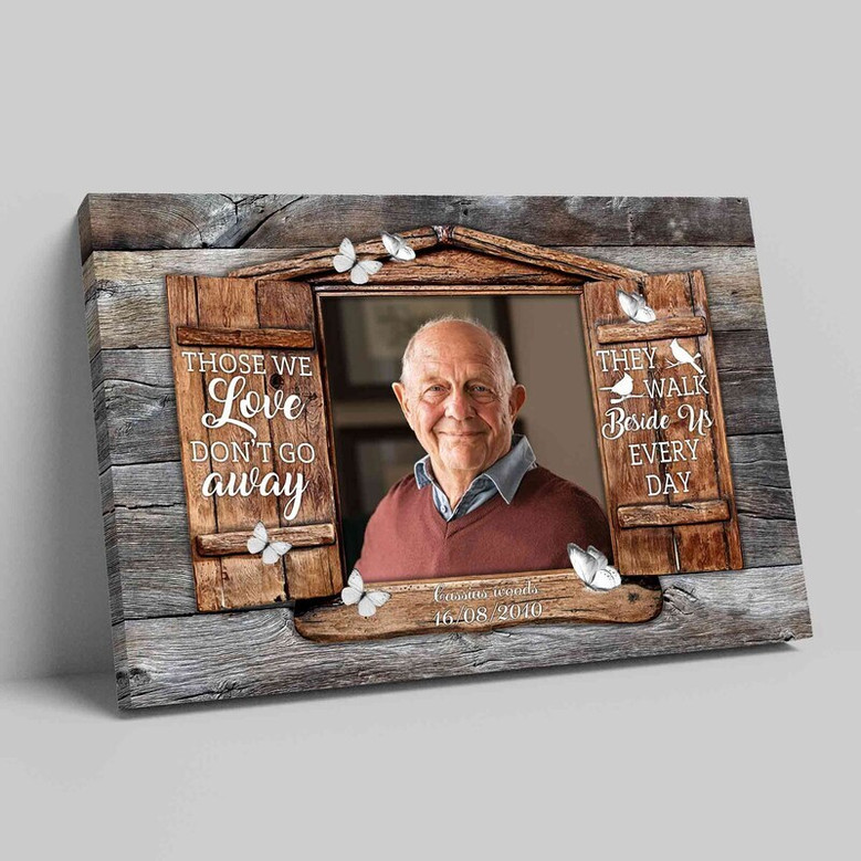 Thoughtful Dad Memorial Canvas For Bereavement - Custom Photo Heaven Art