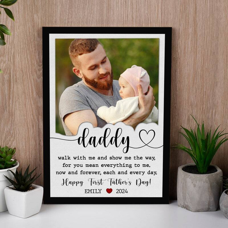 Thoughtful Photo Collage Canvas For Dad Personalized Fathers Day Gift From Kids And Wife
