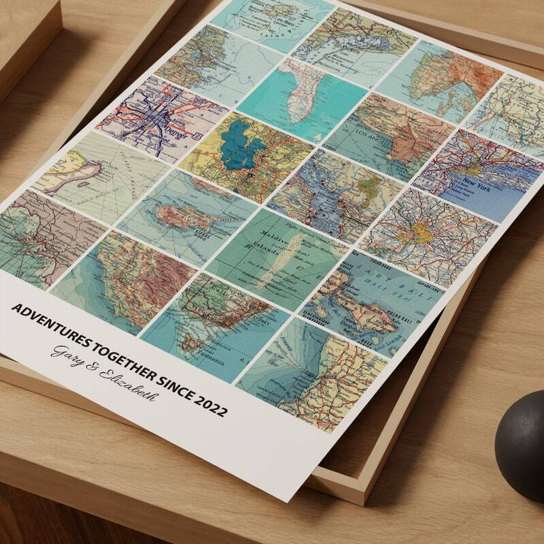 Custom Travel Map Canvas For Families - Heartfelt Travel Wall Decor