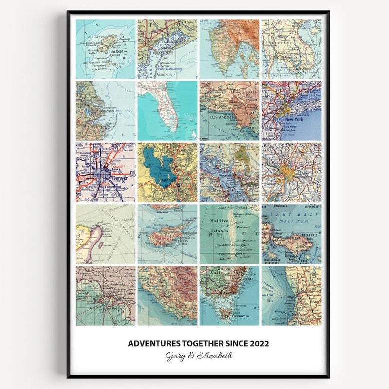 Custom Travel Map Canvas For Families - Heartfelt Travel Wall Decor