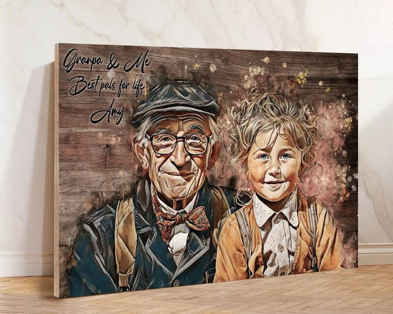 Heartfelt Father's Day Wall Art - Personalized Canvas Gift From Daughter, Son Or Wife For Dad's First Father's Day