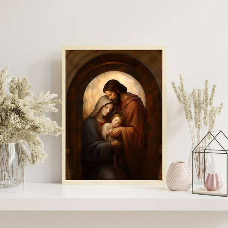 Custom Holy Family Nativity Canvas - Traditional Catholic Art For Home DéCor