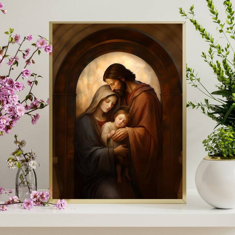 Custom Holy Family Nativity Canvas - Traditional Catholic Art For Home DéCor