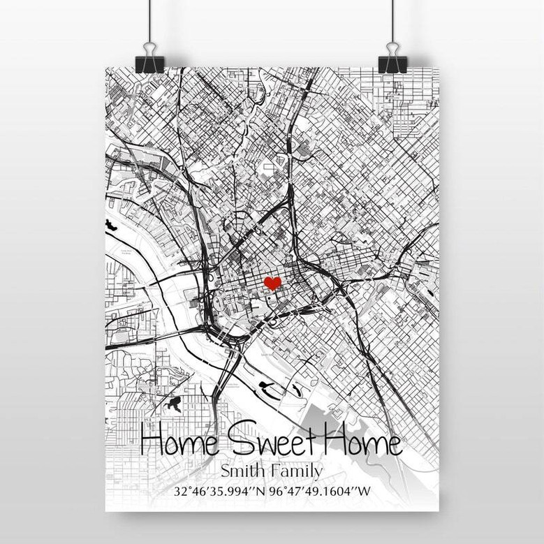 Personalized Housewarming Gift Canvas - Custom House Map Art For Couples' New Home DéCor