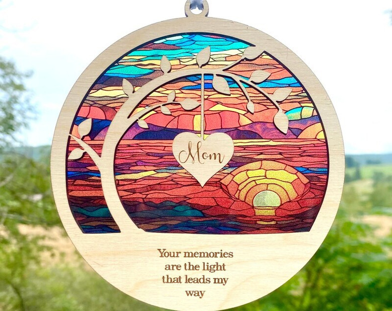 In Memory Of Dad Suncatcher - Personalized Sympathy Gift For Loss Of Mother, Father, Brother, Sister, Friend
