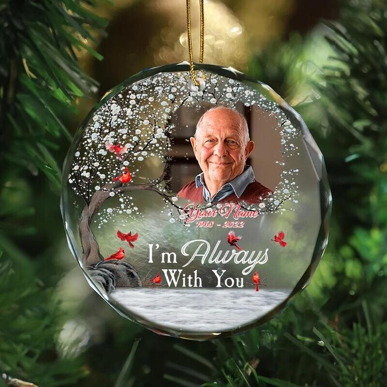 Custom Photo Memorial Ornament Sympathy Gifts For Loss Of Dad Christmas Keepsake