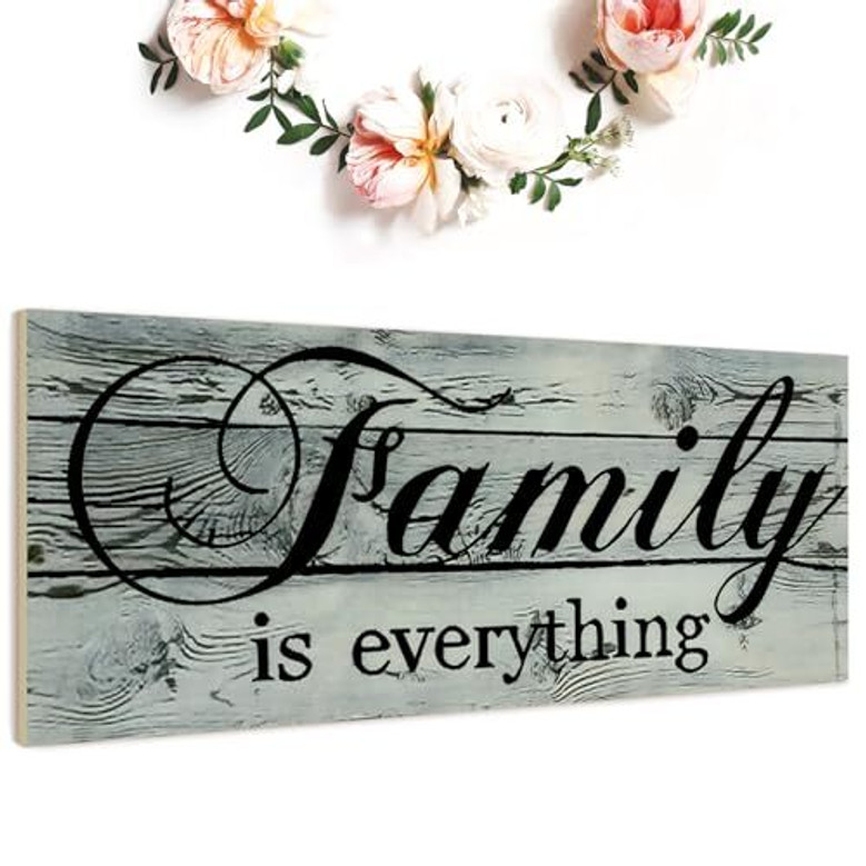Rustic Farmhouse Family Is Everything Sign For Home Dining Living Room Bedroom Bathroom Decor