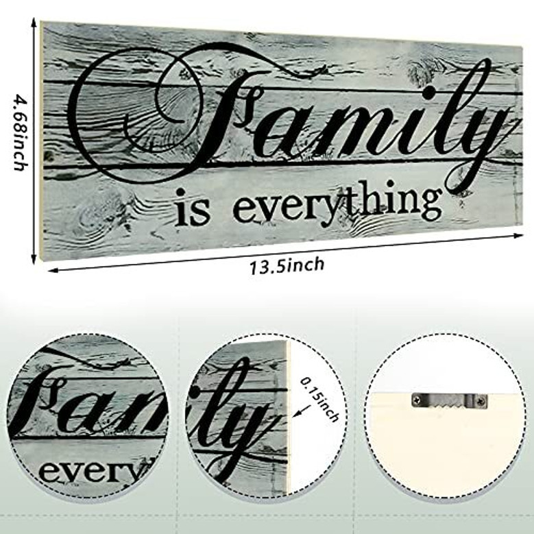 Rustic Farmhouse Family Is Everything Sign For Home Dining Living Room Bedroom Bathroom Decor
