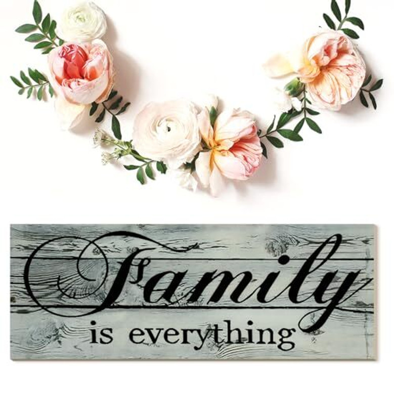 Rustic Farmhouse Family Is Everything Sign For Home Dining Living Room Bedroom Bathroom Decor