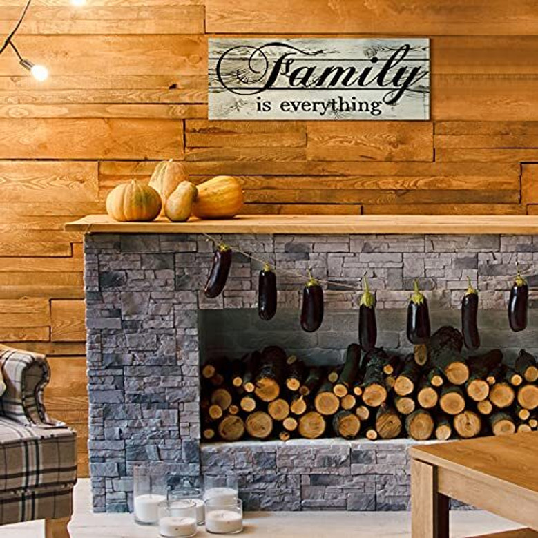 Rustic Farmhouse Family Is Everything Sign For Home Dining Living Room Bedroom Bathroom Decor