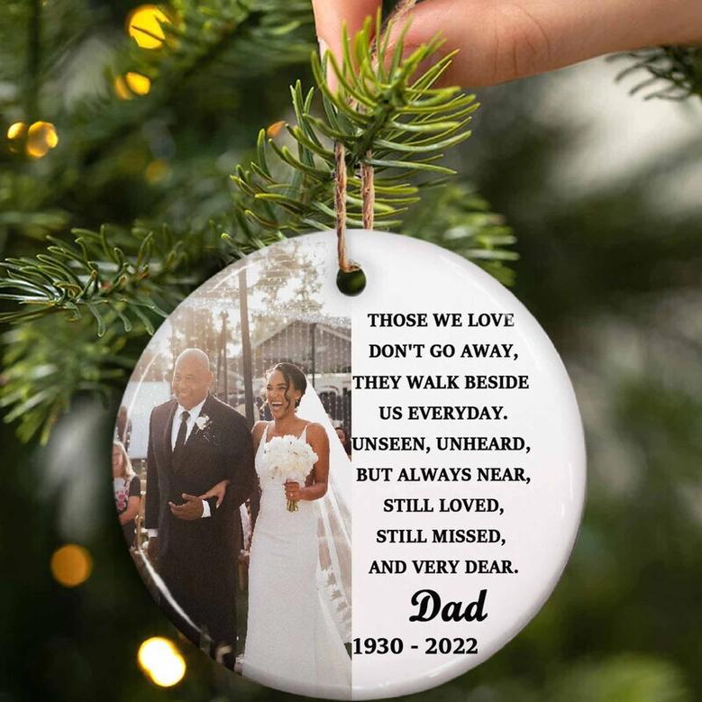 Personalized In Memory Of Dad Ornament - Heartfelt Remembrance Gift For Christmas